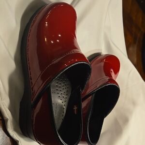 Sanita Red Mules Comfortable Clogs